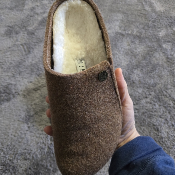 Zermatt Genuine Shearling Lined Slipper Women Size 7 Toffee Brown Like New - Picture 6 of 12